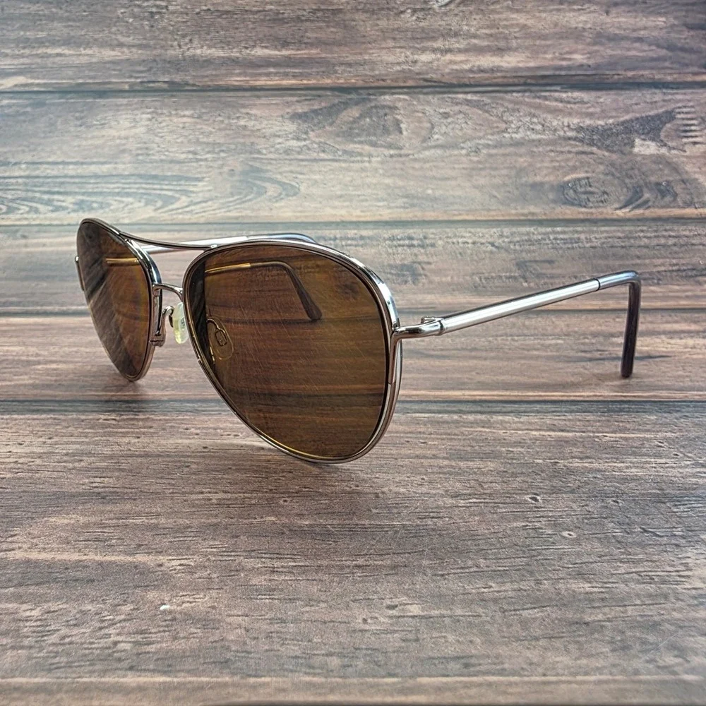 Anne Klein AK7070 Rose Gold Aviator Sunglasses Brown ‎ 59-15-140 FRAMES ONLY
